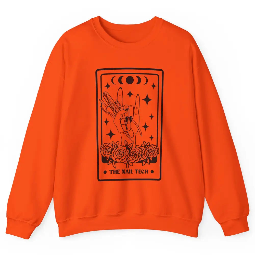 The Nail Tech Tarot Card Beautician Nail Boss Cosmetology Unisex Crewneck Sweatshirt