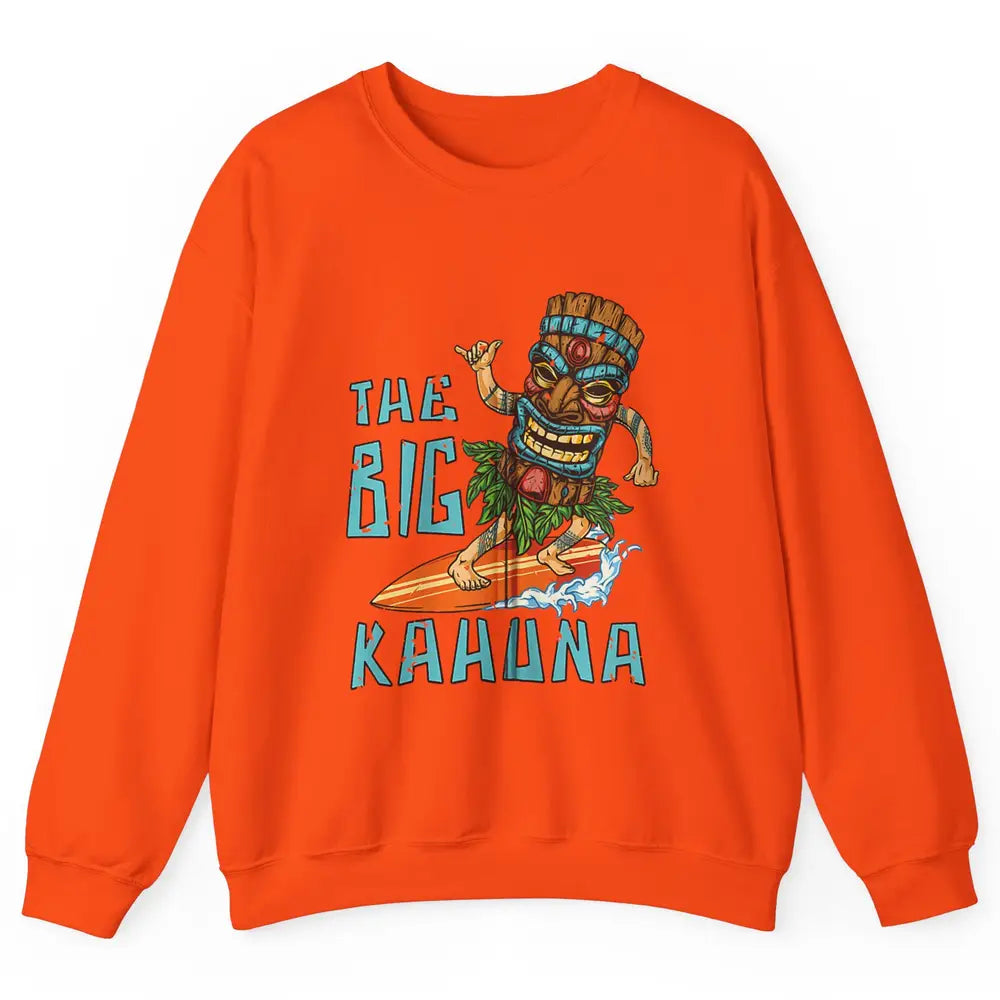 Tiki Big Kahuna Surfer Tropical Hawaii Aloha Paradise Beach Unisex Crewneck Sweatshirt