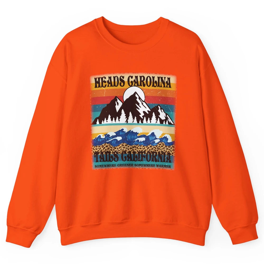 Vintage Heads Carolina Tail California Summer Beach Mountain Unisex Crewneck Sweatshirt