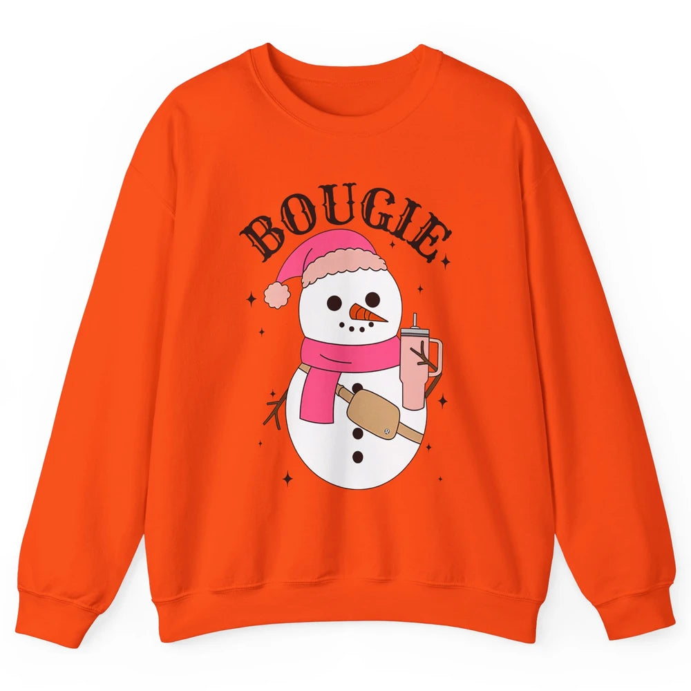 Funny Christmas Boo-jee Snowman Bougie Christmas Winter Unisex Crewneck Sweatshirt