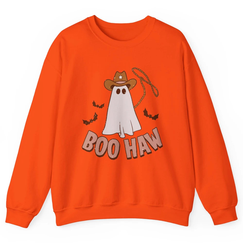 Funny Cowboy Ghost Yeehaw Halloween Western Country Cowboy Unisex Crewneck Sweatshirt