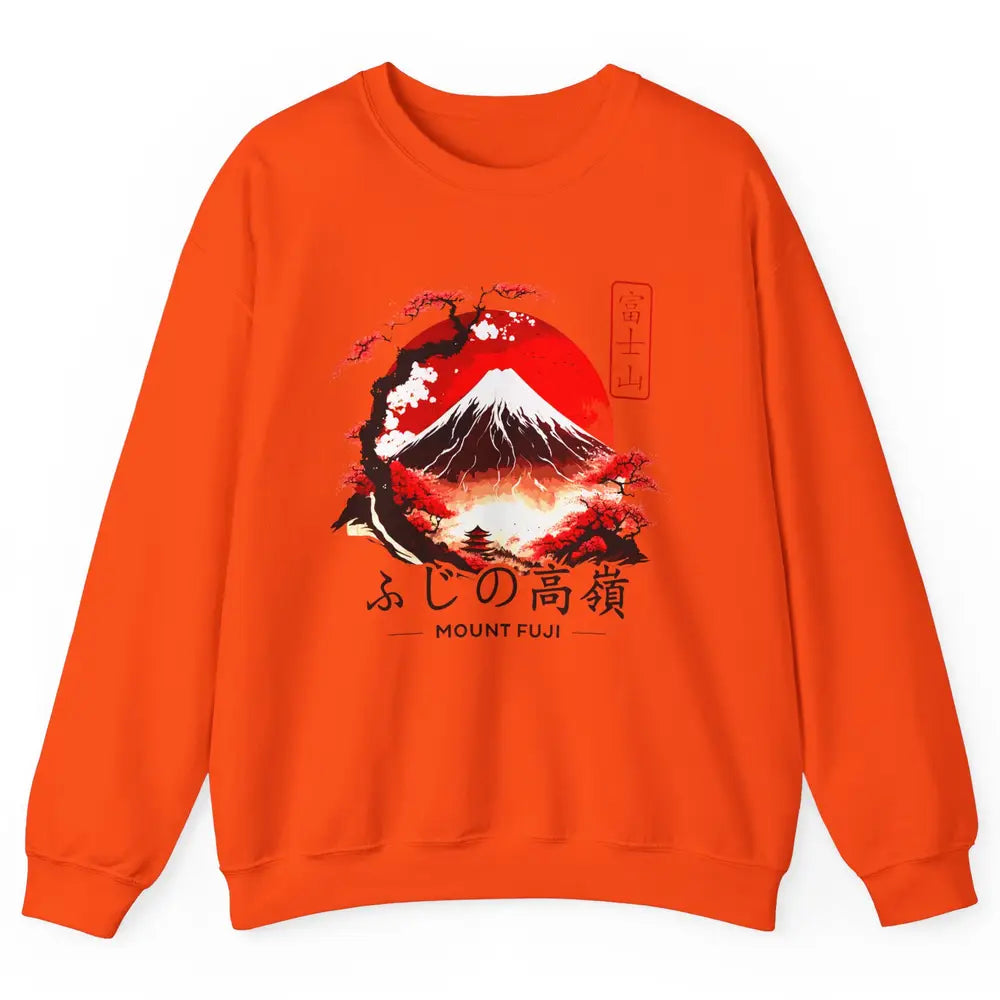 Vintage Sunset Mount Fuji The Highest Mountain In Japan Unisex Crewneck Sweatshirt