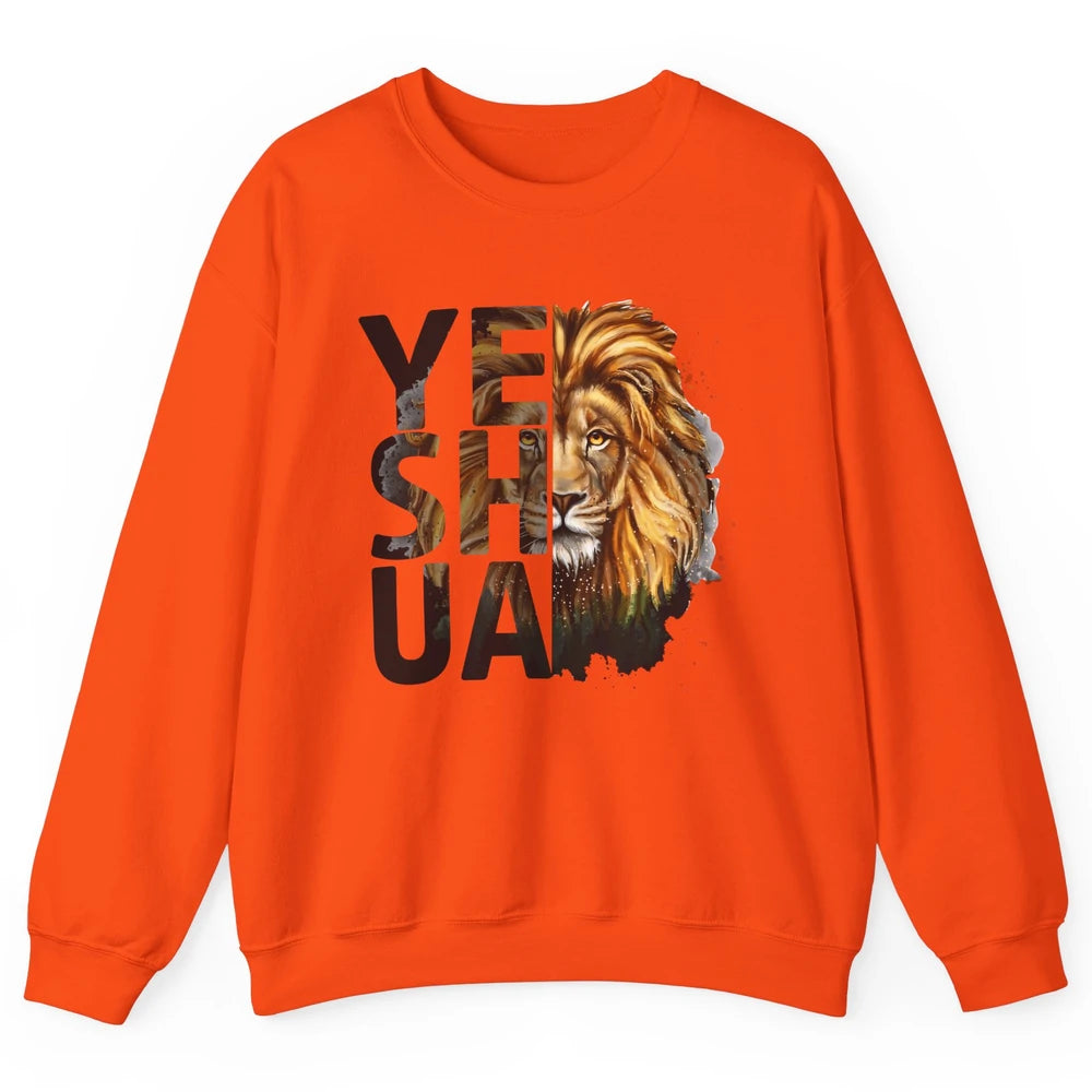 Yeshua Lion Of Judah Fear Not Bible Christian Religious Unisex Crewneck Sweatshirt