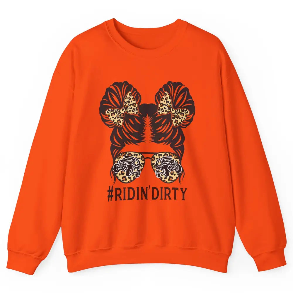 Retro UTV Riding Dirty Messy Hair Offroad Riding SXS Life Unisex Crewneck Sweatshirt