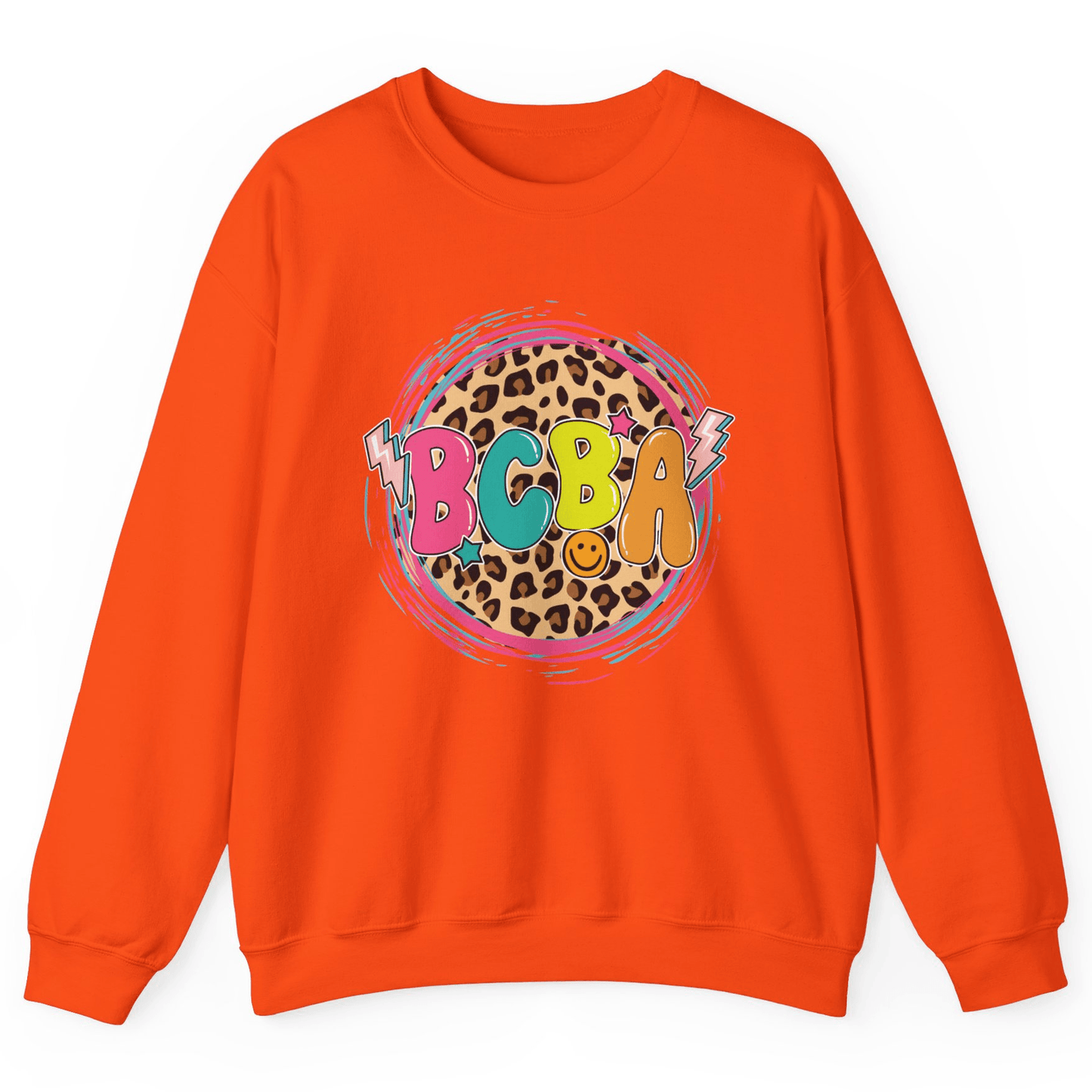 Board Certified Behavior Analyst BCBA Leopard ABA Therapist Unisex Crewneck Sweatshirt