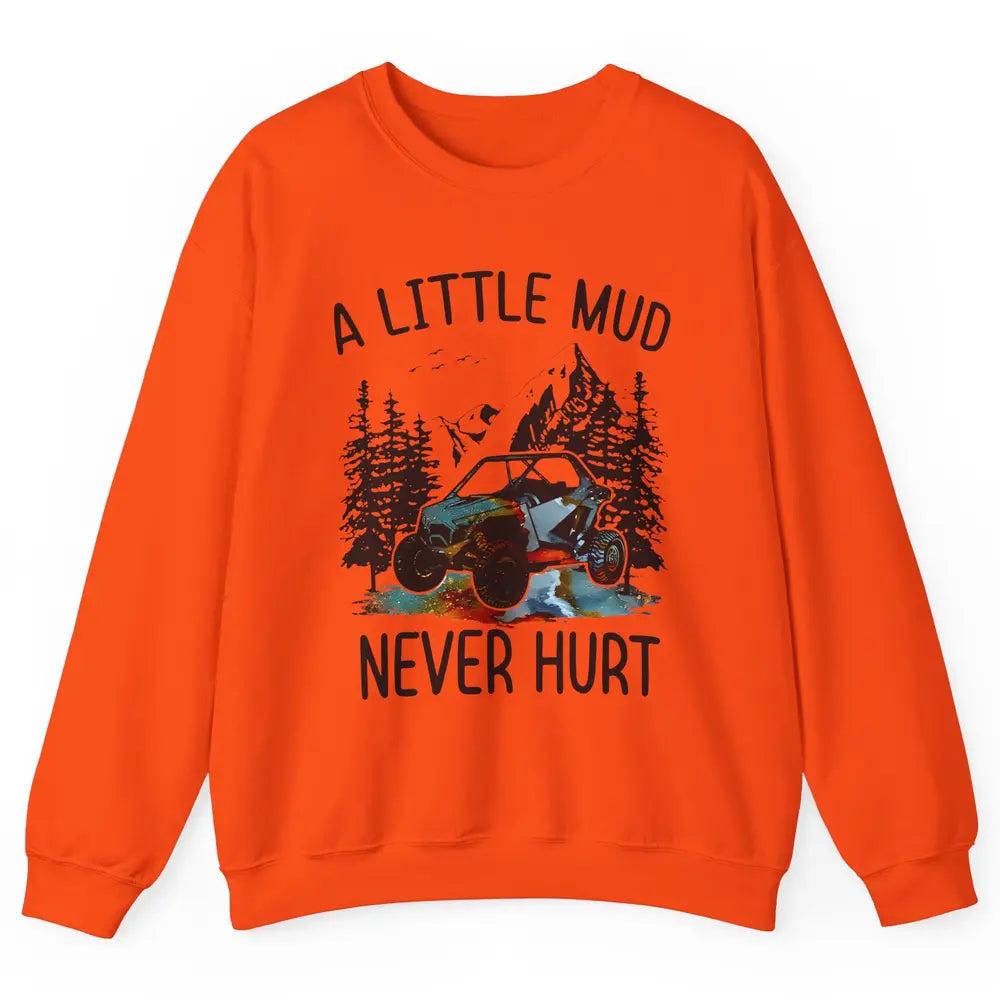 Retro UTV A Little Dirt Never Hurt Mud Riding SXS Offroad Unisex Crewneck Sweatshirt