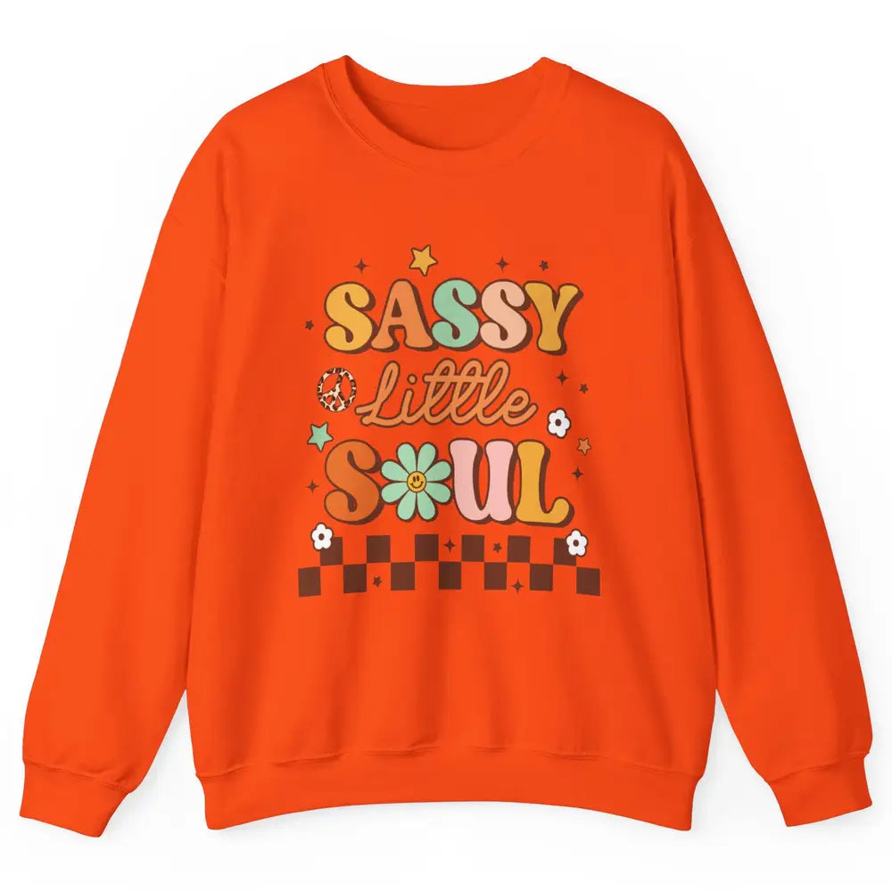 Sassy Little Soul Retro 60s Groovy Hippie Daisy Peace Boho Unisex Crewneck Sweatshirt