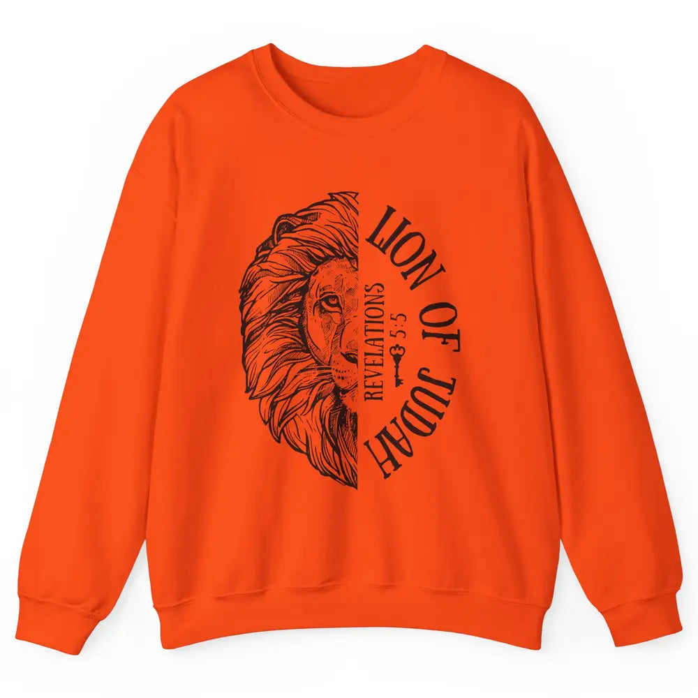 Yeshua Lion Of Judah Bible Verse Christian Faith Religious Unisex Crewneck Sweatshirt