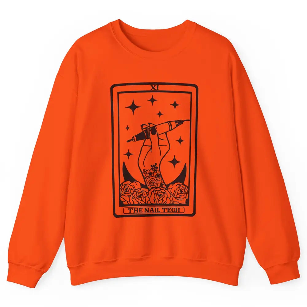 The Nail Tech Tarot Card Beautician Nail Boss Cosmetology Unisex Crewneck Sweatshirt