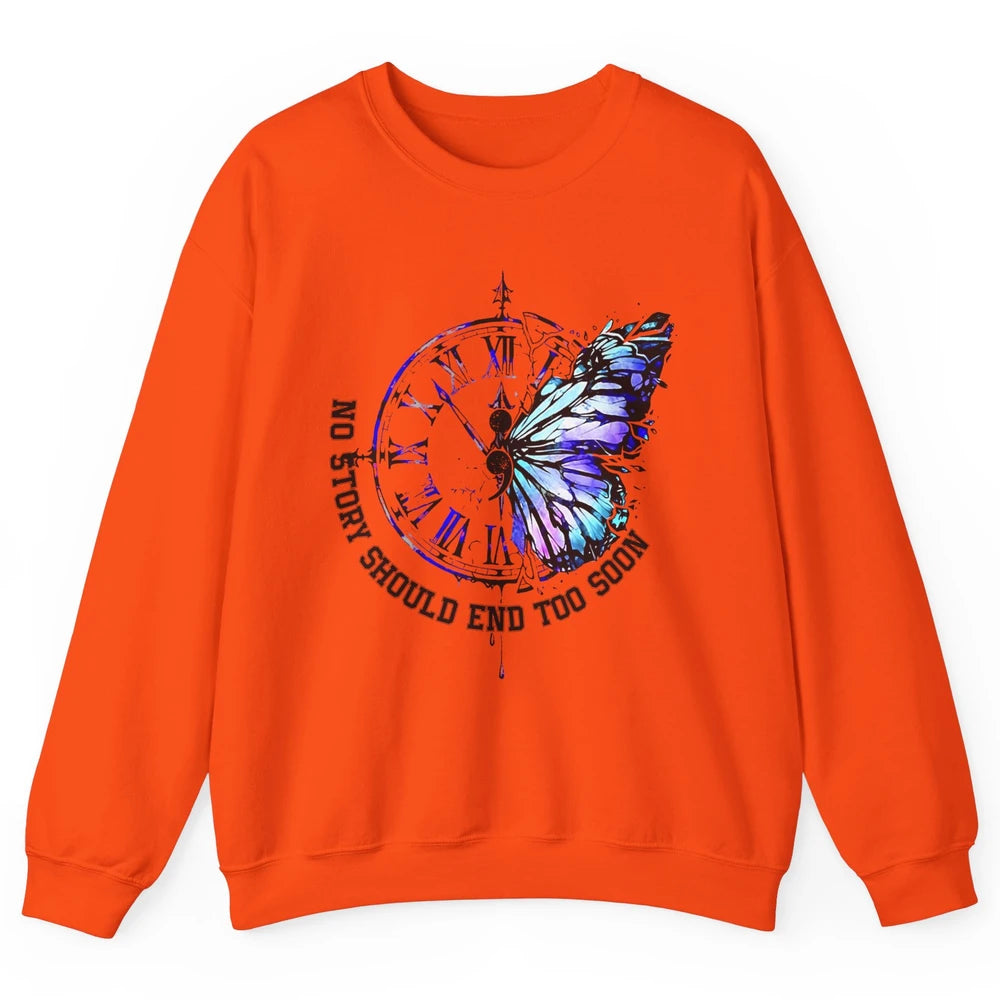 Suicide Prevention Butterfly No Story Should End Too Soon Unisex Crewneck Sweatshirt