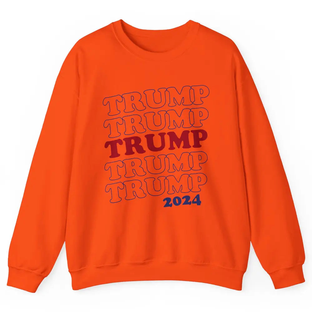 Trump 2024 Election MAGA I'll Be Back US Flag Trump Support Unisex Crewneck Sweatshirt