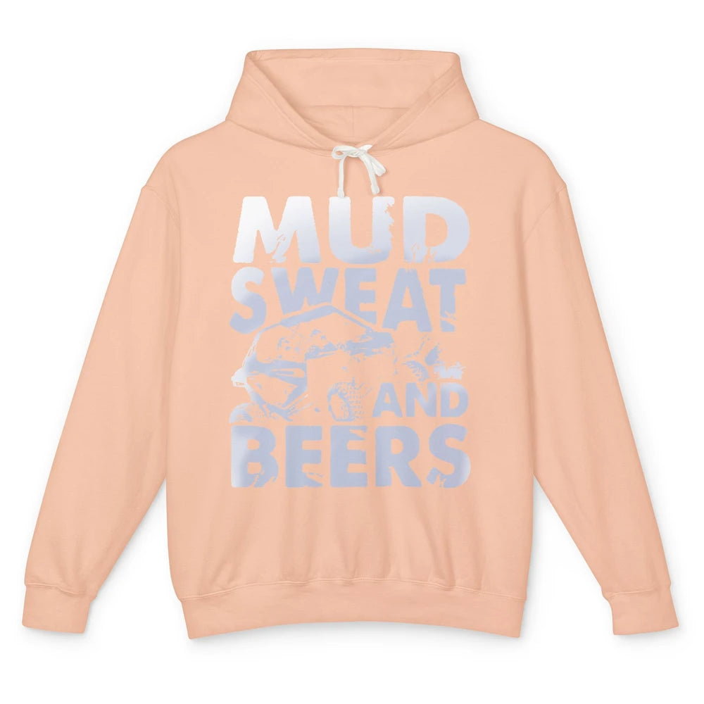 Retro UTV SXS Rider Mud Sweat And Beers ATV Offroad Riding Unisex Lightweight Hoodie