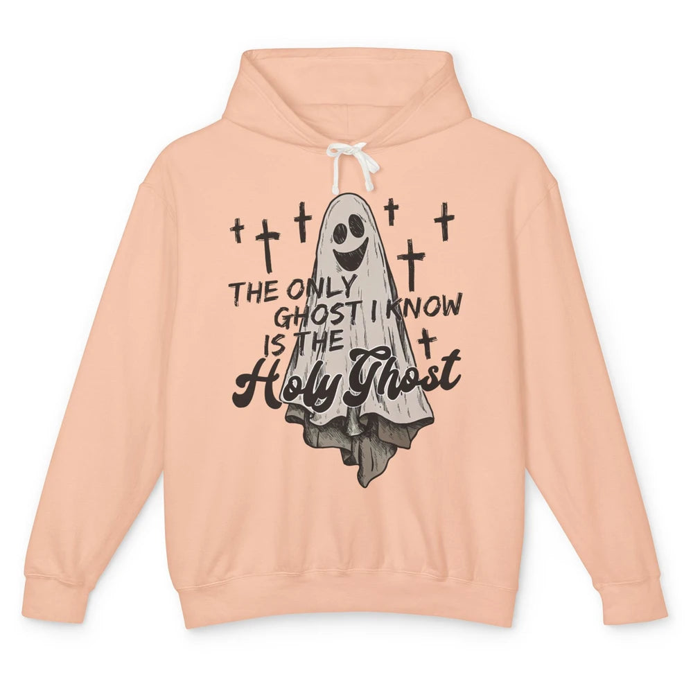 The Only Ghost I Know Is The Holy Ghost Christian Halloween Unisex Lightweight Hoodie