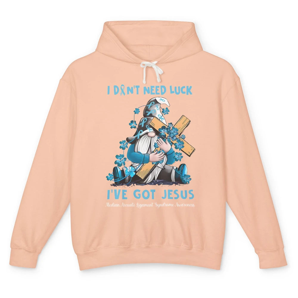 Median Arcuate Ligament Syndrome Gnome I've Got Jesus Faith Unisex Lightweight Hoodie