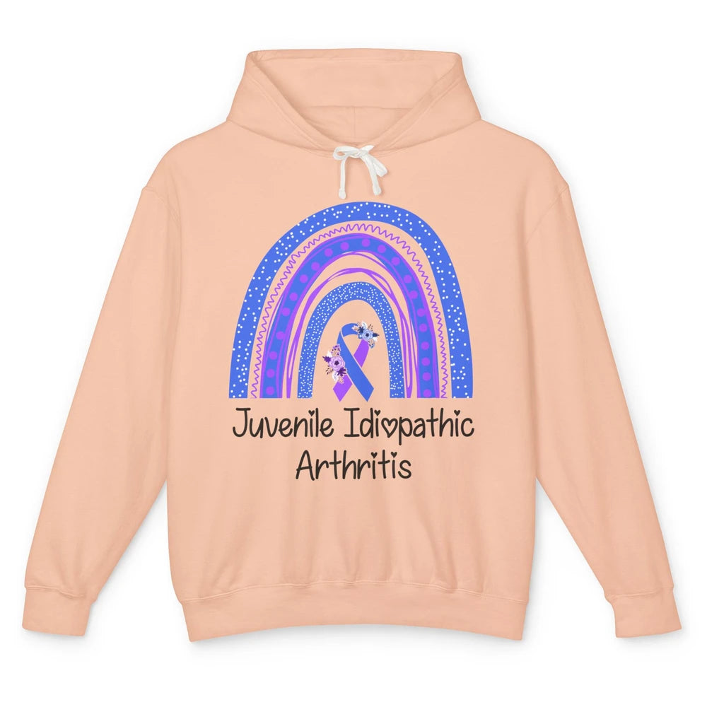 Juvenile Idiopathic Arthritis JIA Awareness Floral Rainbow Unisex Lightweight Hoodie