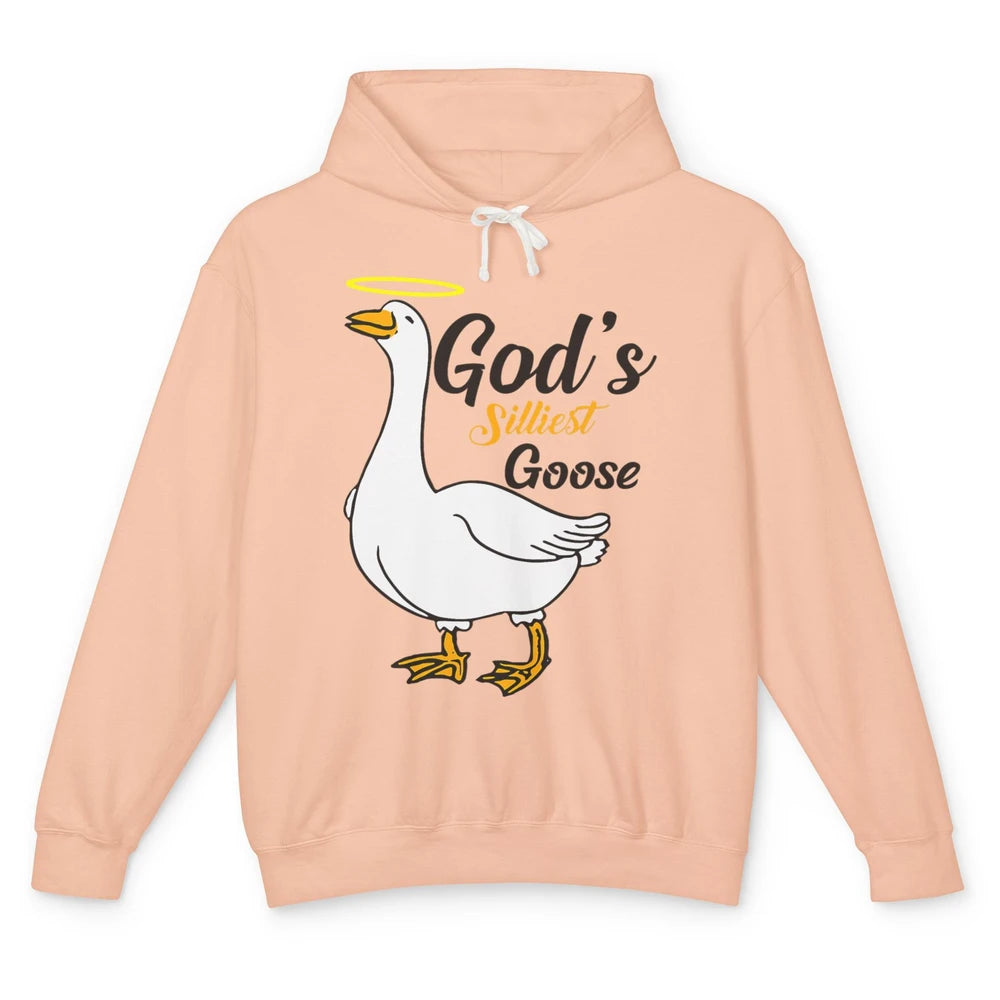 Funny Gods Silliest Goose Jesus Humor Geese Sarcastic Pun Unisex Lightweight Hoodie