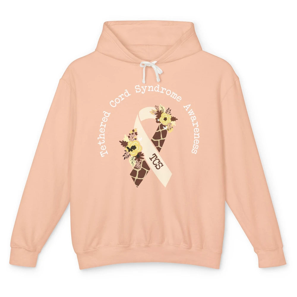 Tethered Cord Syndrome Awareness TCS Multiple Colored Ribbon Unisex Lightweight Hoodie