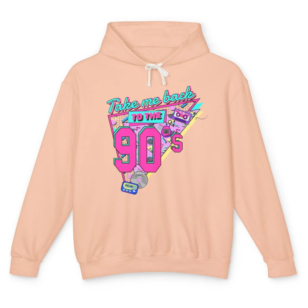 Retro 90s Take Me Back To The 1990s Cassette Made In The 90s Unisex Lightweight Hoodie