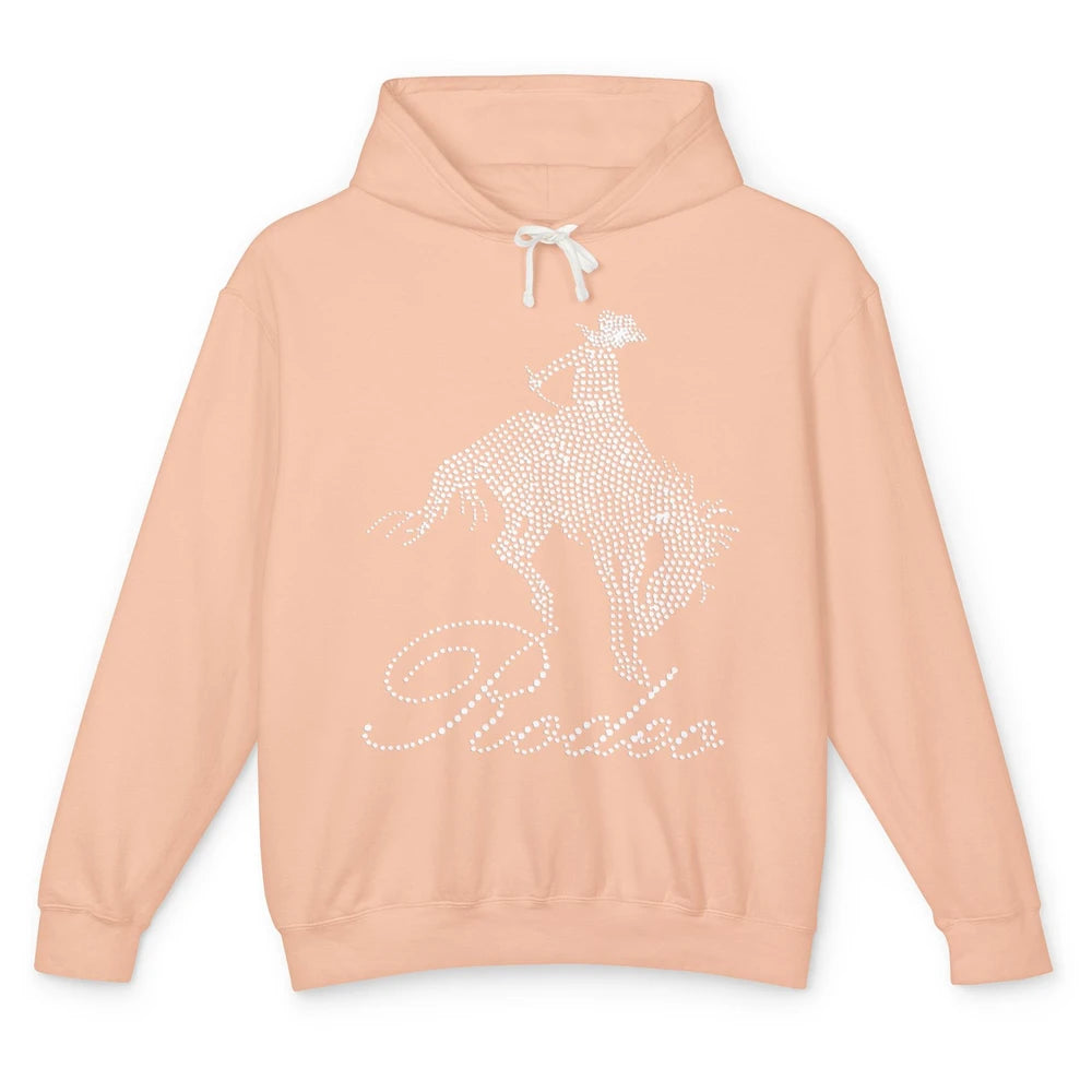 Western Cowgirl Bling Rhinestone Country Cowboy Riding Horse Unisex Lightweight Hoodie