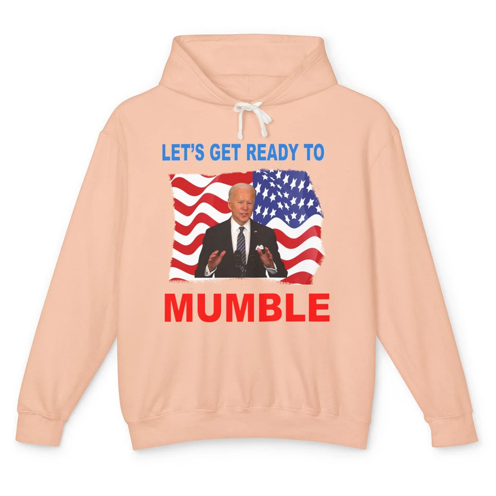 US Flag Joe Biden Let's Get Ready To Mumble Anti Liberals Unisex Lightweight Hoodie