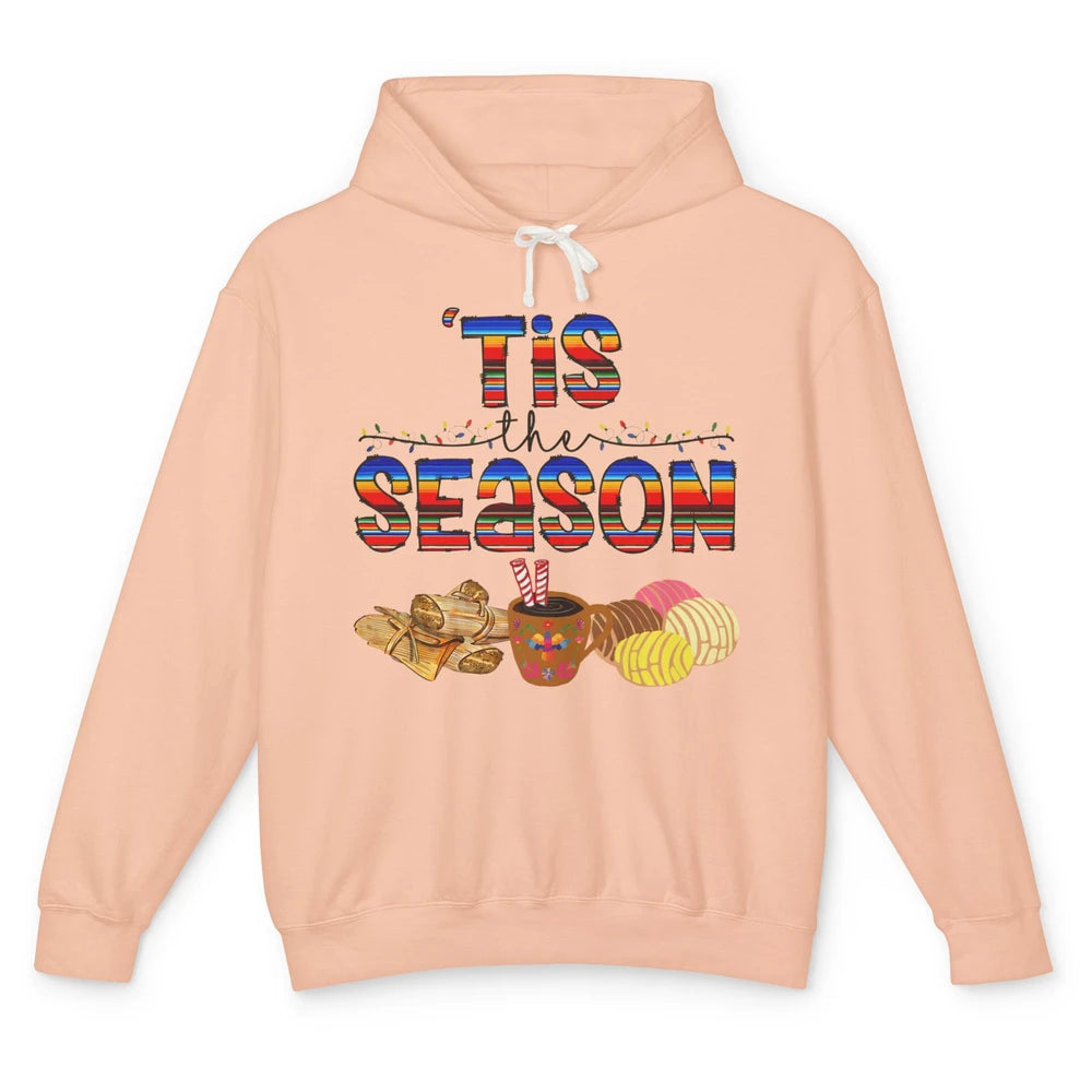 Tis The Season Mexican Christmas Concha Tamale Sweet Bread Unisex Lightweight Hoodie