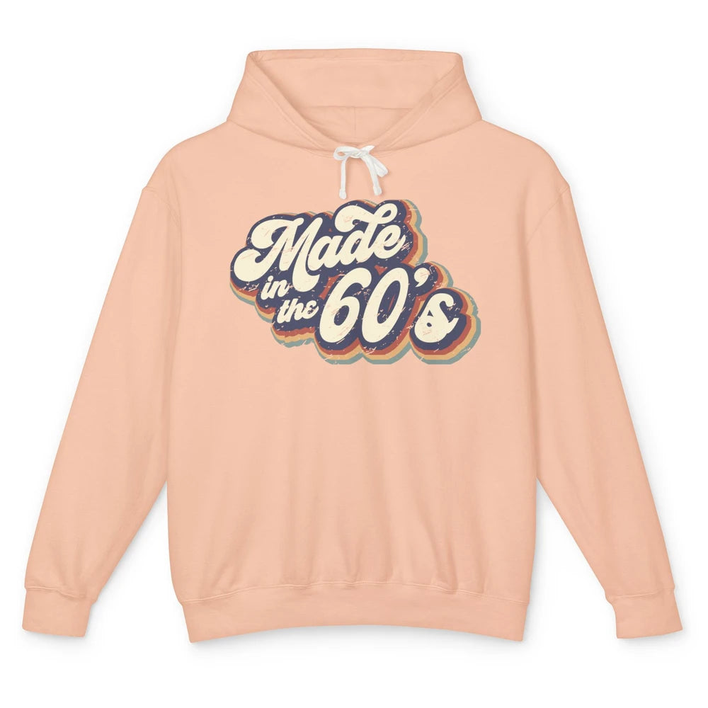 Retro Vintage Made In The 60's 1960s Born Birthday Day Gift Unisex Lightweight Hoodie