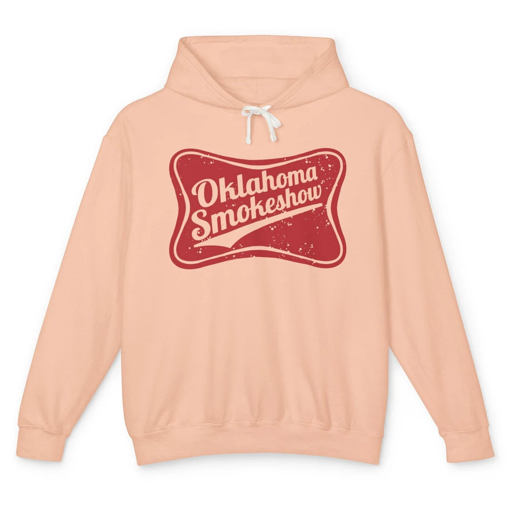 Retro Cowgirl Oklahoma Smokeshow Small Town Western Country Unisex Lightweight Hoodie