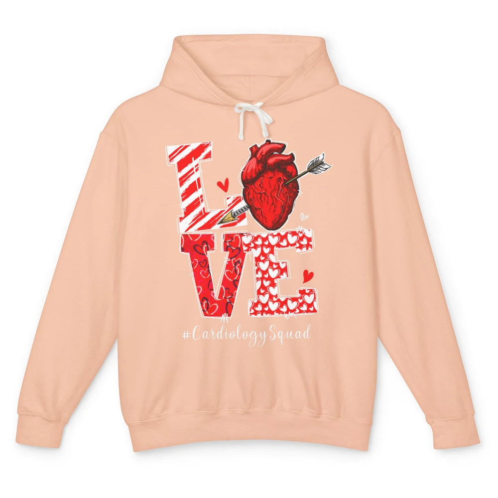 Love Cardiology Cardiologist Cardiac Nurse Valentine Day Unisex Lightweight Hoodie