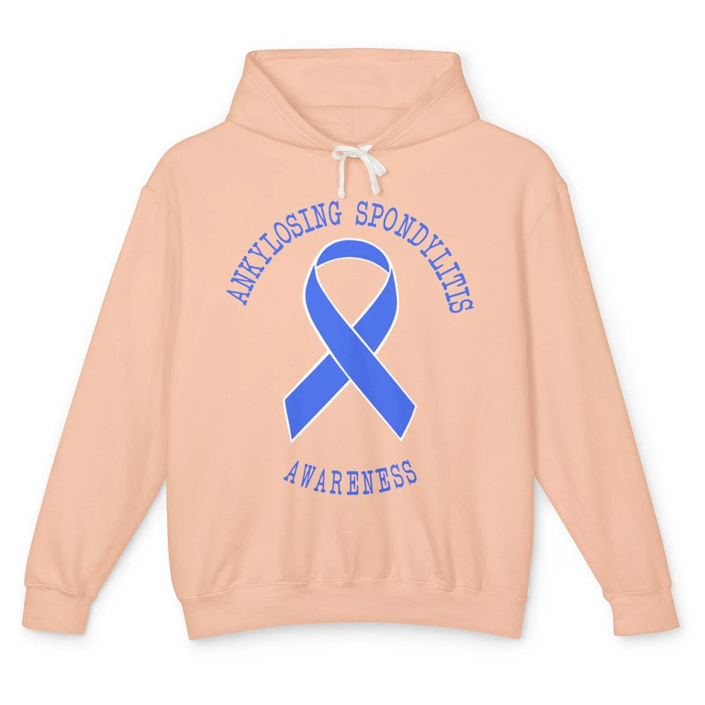 Ankylosing Spondylitis Awareness Support Blue Ribbon Gift Unisex Lightweight Hoodie