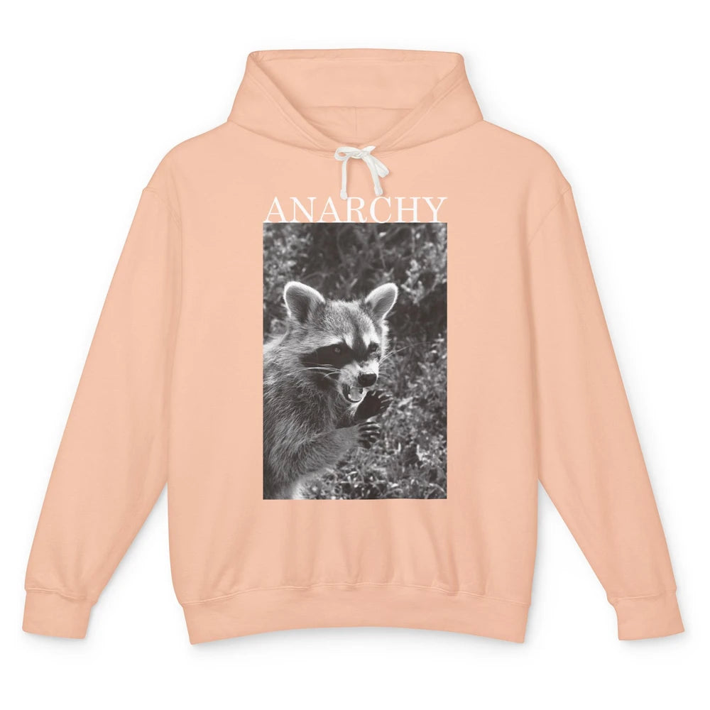 Funny Racoon Anarchy Trashed Racoon Panda Lovers Gift Unisex Lightweight Hoodie