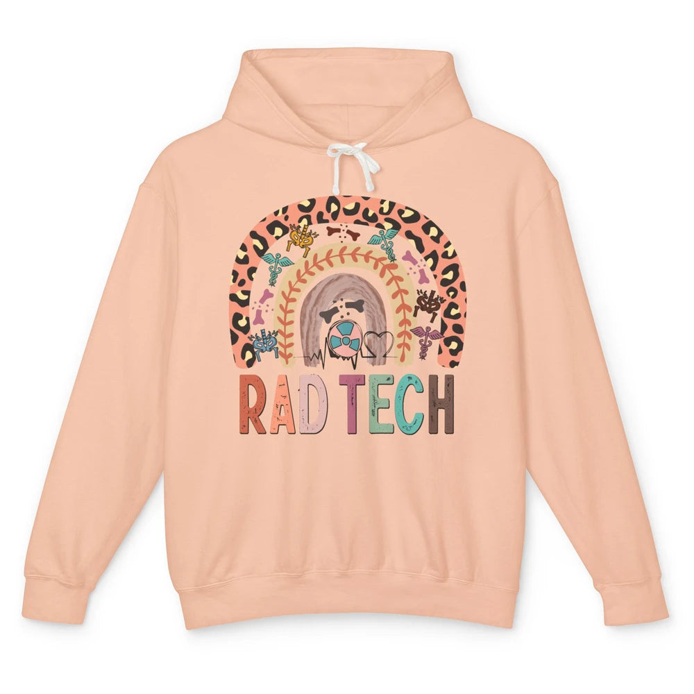 Leopard Rainbow X-ray Rad Tech Radiology Life X-ray Tech Unisex Lightweight Hoodie