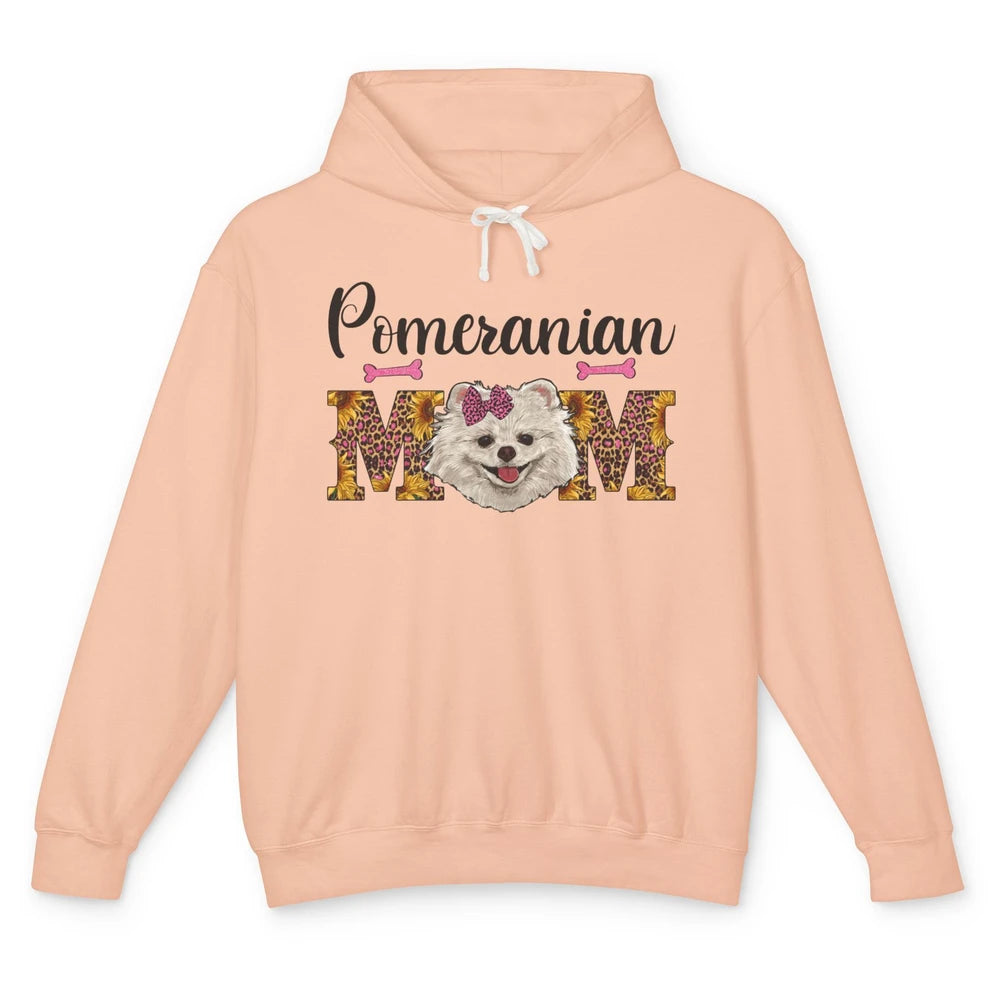 Sunflower Leopard Pomeranian Mom Western Pomeranian Dog Lady Unisex Lightweight Hoodie