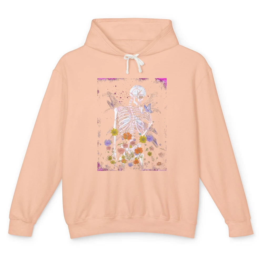 Floral Fairy Grunge Skeleton Fairycore Butterfly Aesthetic Unisex Lightweight Hoodie