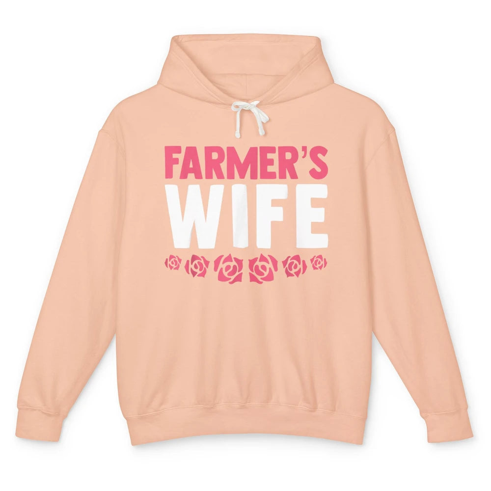 Retro Farmer Wife Funny Farm Lovers Farming Women Western Unisex Lightweight Hoodie