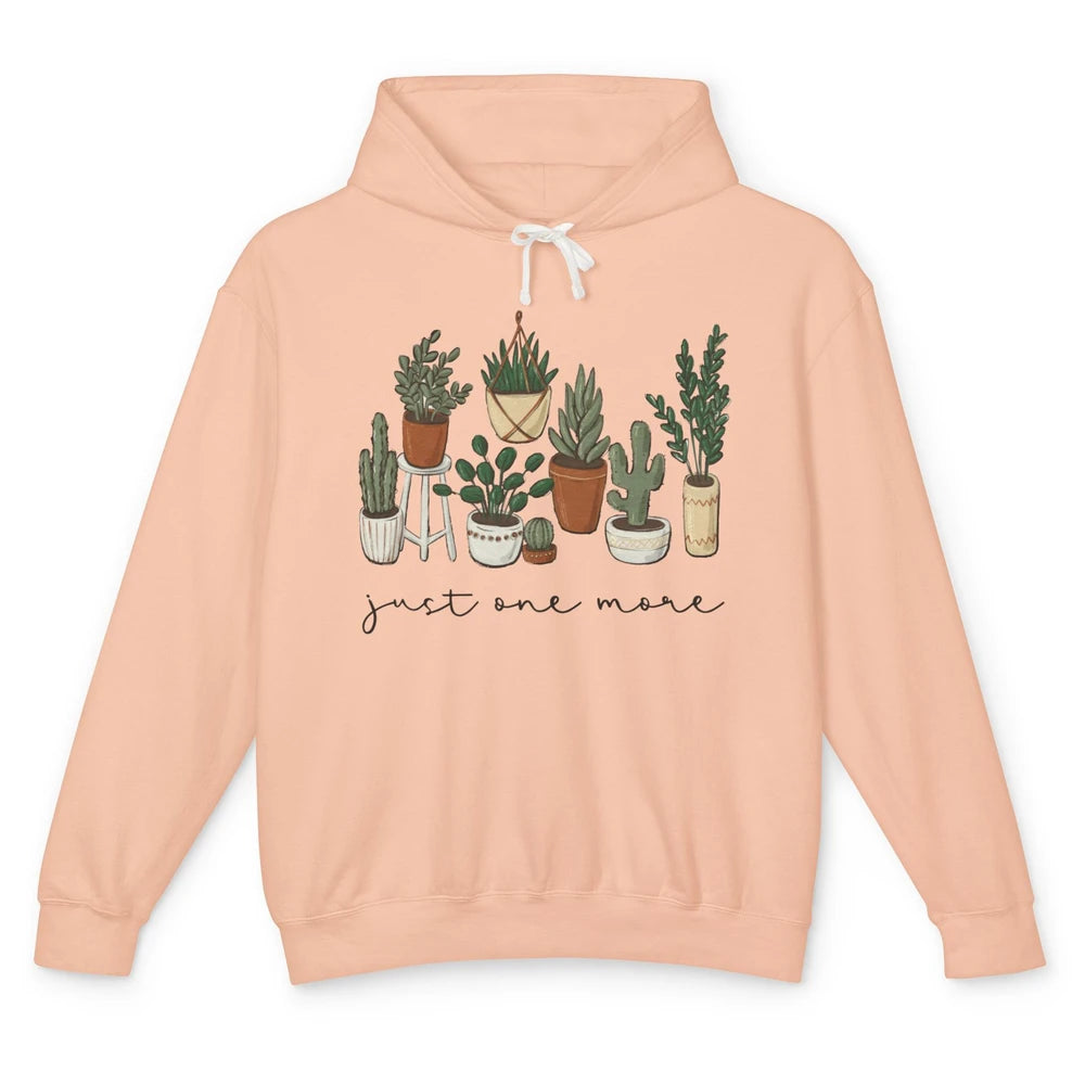 Just One More Plant Botanical Inspirational Cute Wildflower Unisex Lightweight Hoodie