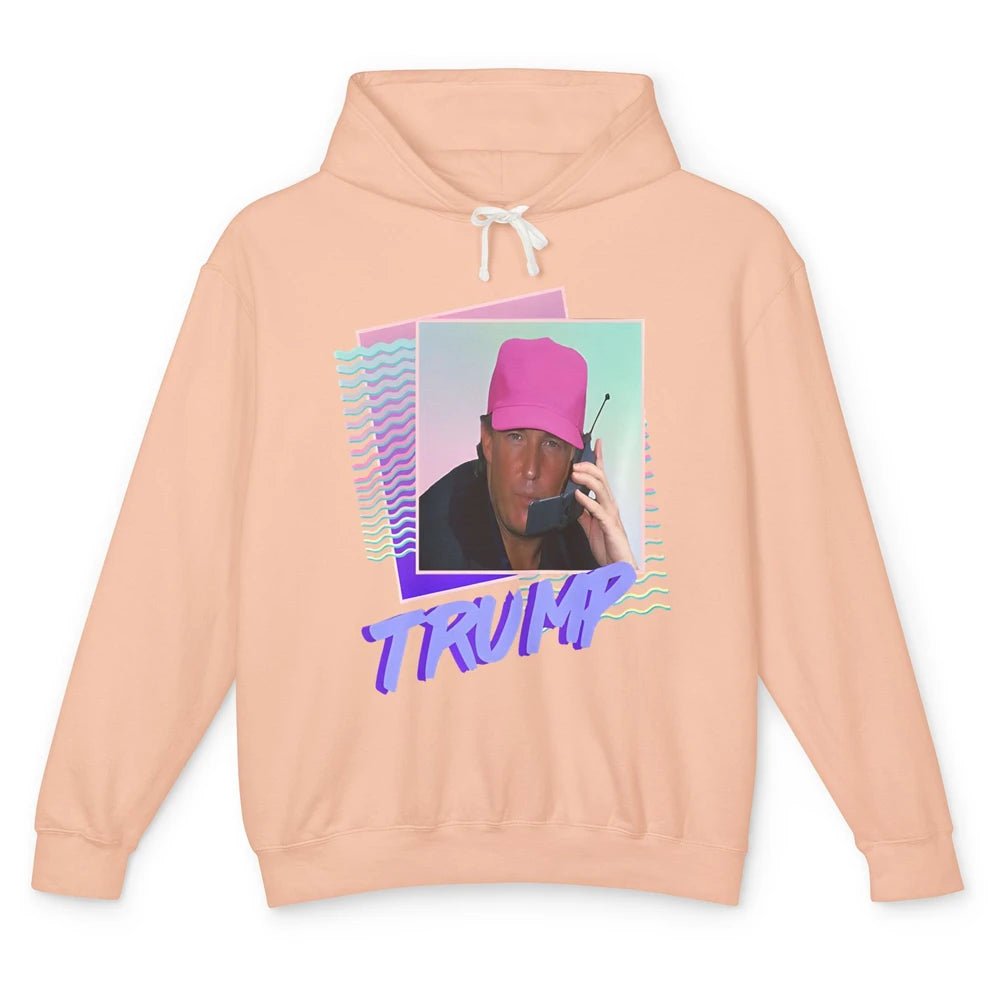 Funny Trump Pink Cap Making Phone Call Trump Lovers Unisex Lightweight Hoodie