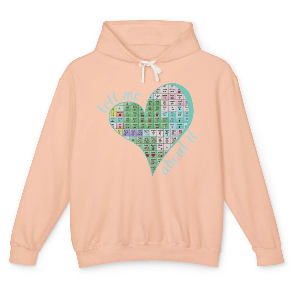 Sped Teacher Heart Your Words Matter Speech Therapy Unisex Lightweight Hoodie