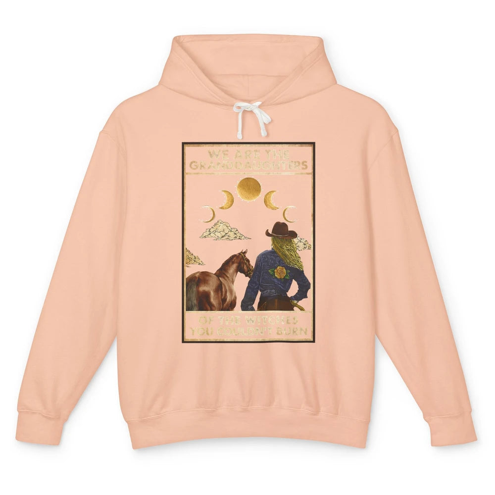 We're The Granddaughters Of Witches Western Cowgirl Horse Unisex Lightweight Hoodie