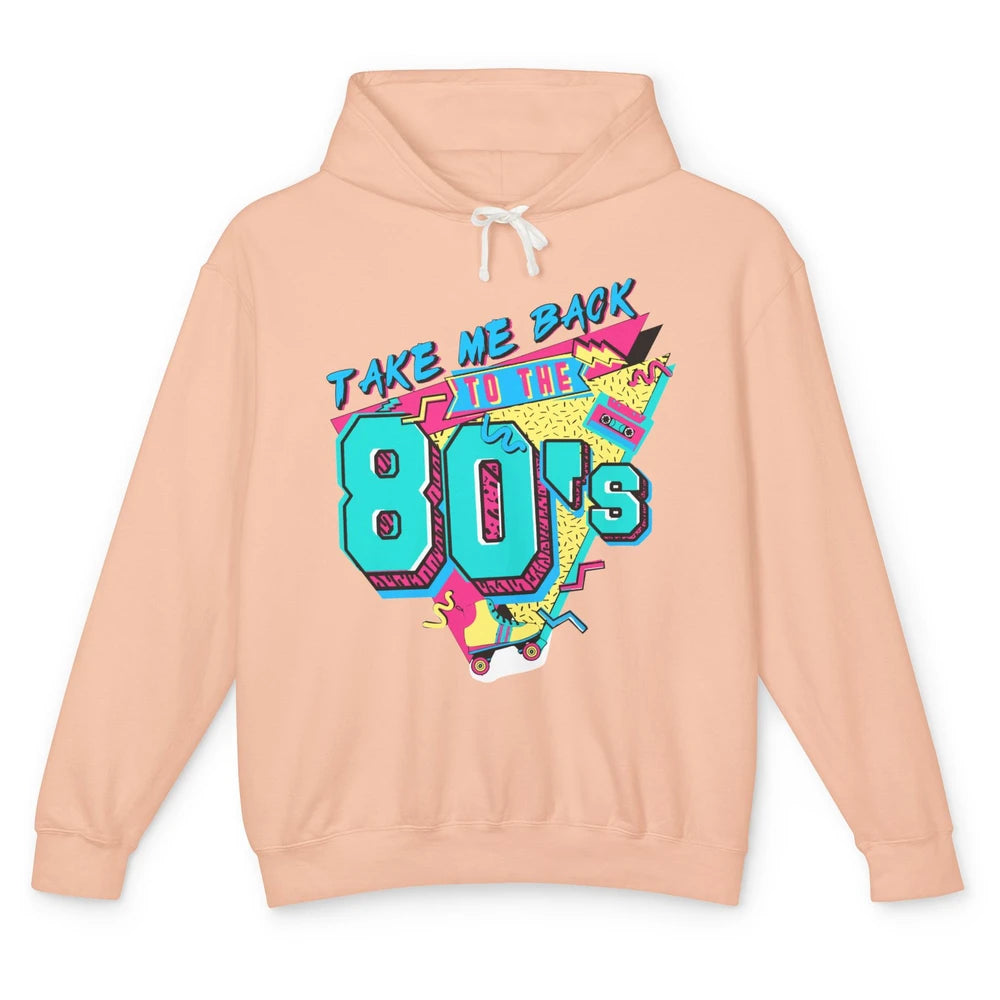 Take Me Back To The 80s Retro 1980s Cassette Made In The 80s Unisex Lightweight Hoodie