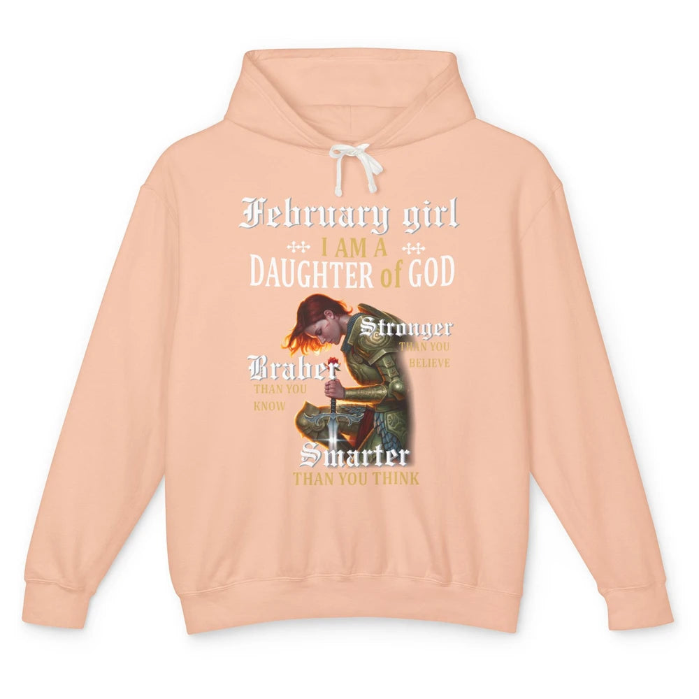 Birthday February Girl I'm A Daughter Of God Birthday Gift Unisex Lightweight Hoodie