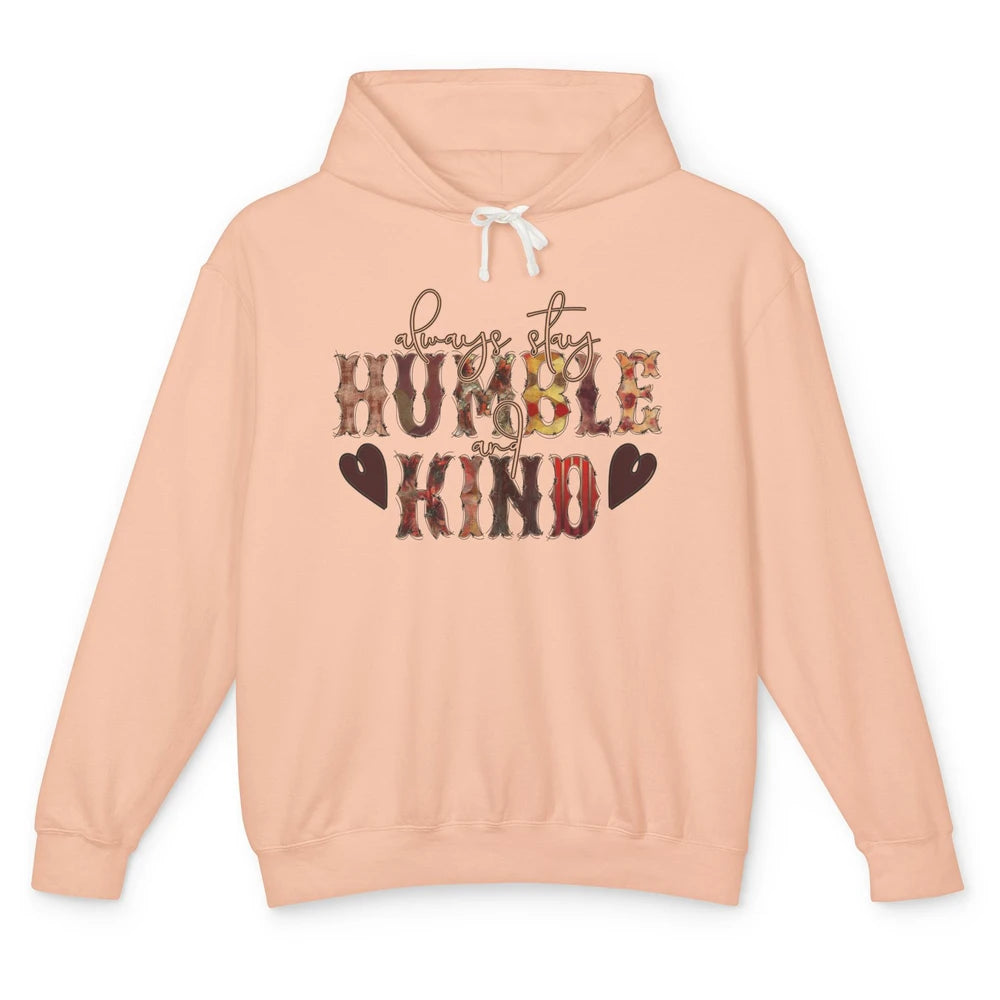 Retro Always Stay Humble And Kind Turquoise Western Country Unisex Lightweight Hoodie