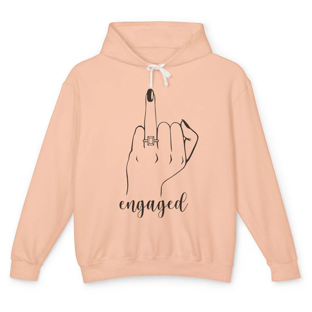 Engaged AF Bride To Be Wedding Ring Future Mrs. Bachelorette Unisex Lightweight Hoodie