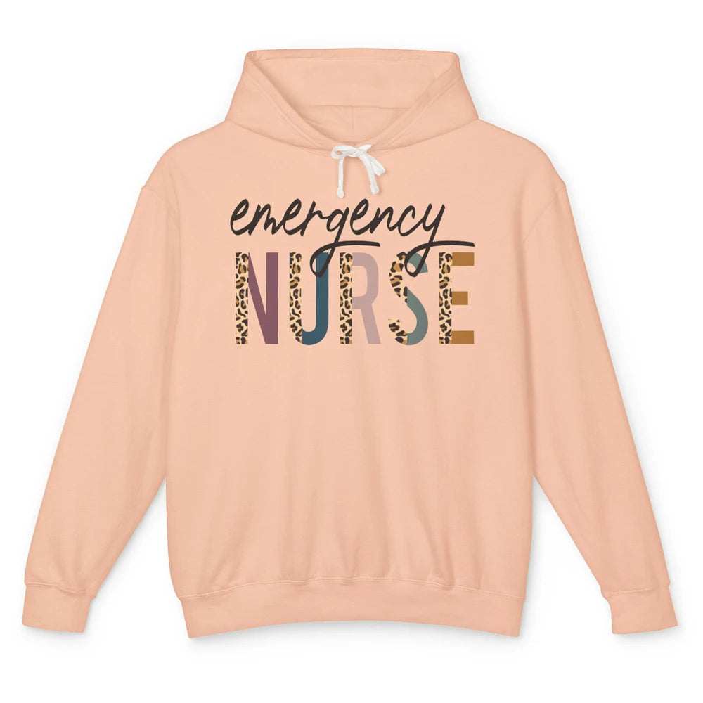 Emergency Nurse Leopard Nurse Gift Unisex Lightweight Hoodie