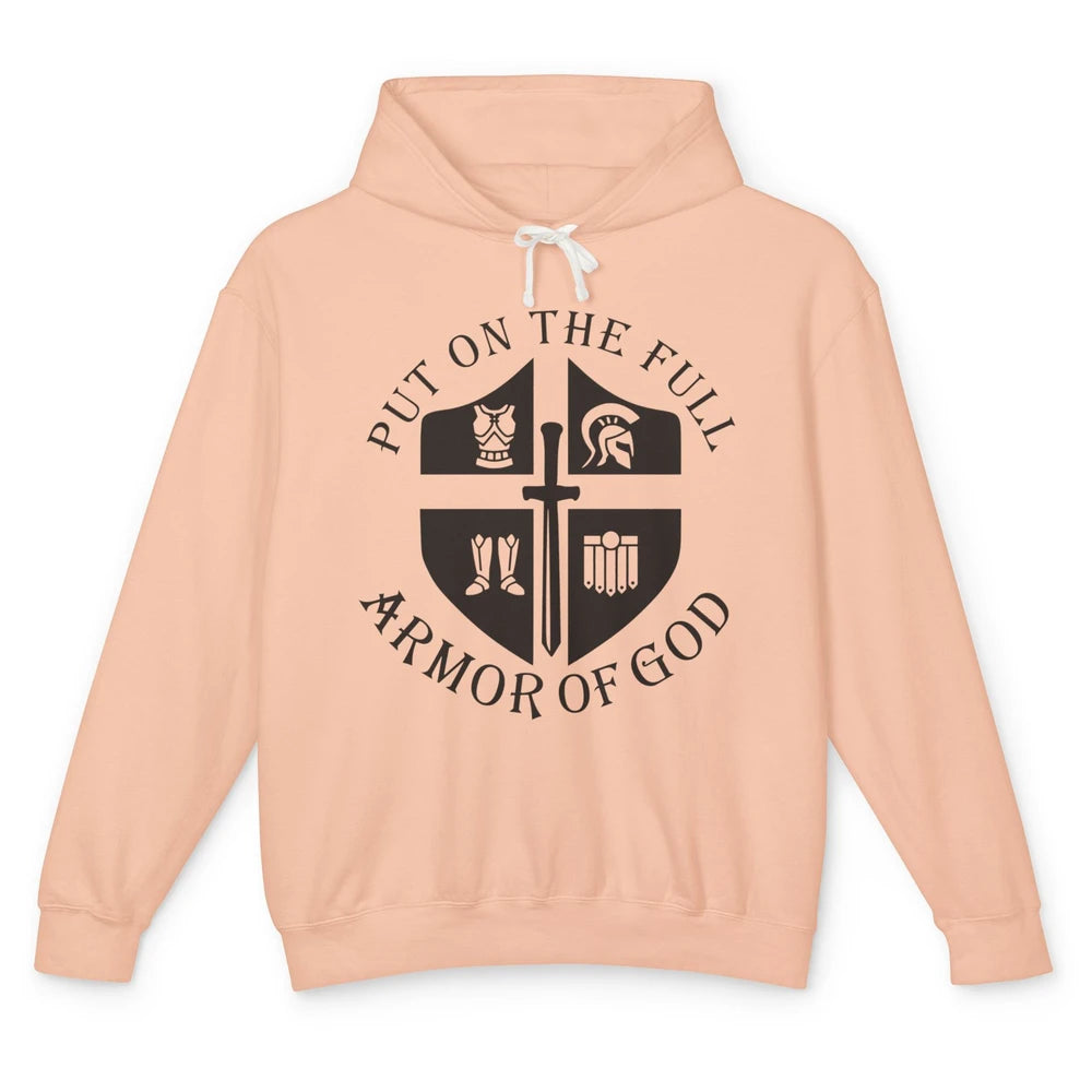 Knight Templar Christian Put On Full Armor Of God Religious Unisex Lightweight Hoodie