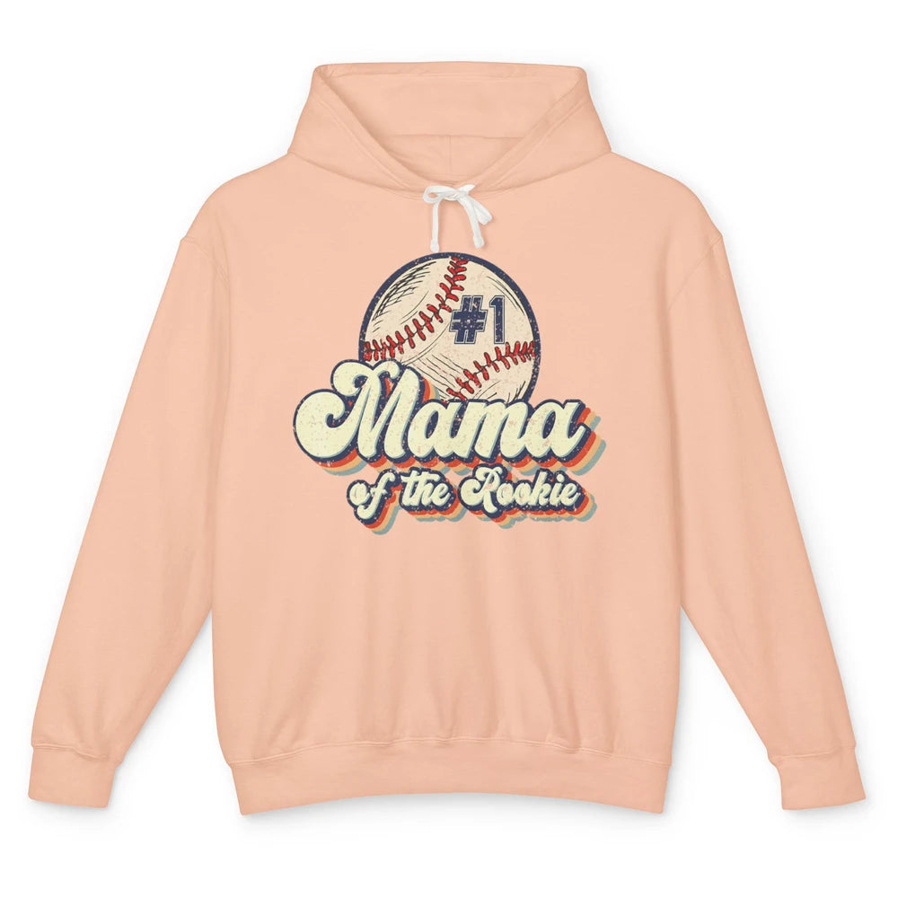 Mama Of Rookie Baseball Mom Softball Players Mother Mommy Unisex Lightweight Hoodie