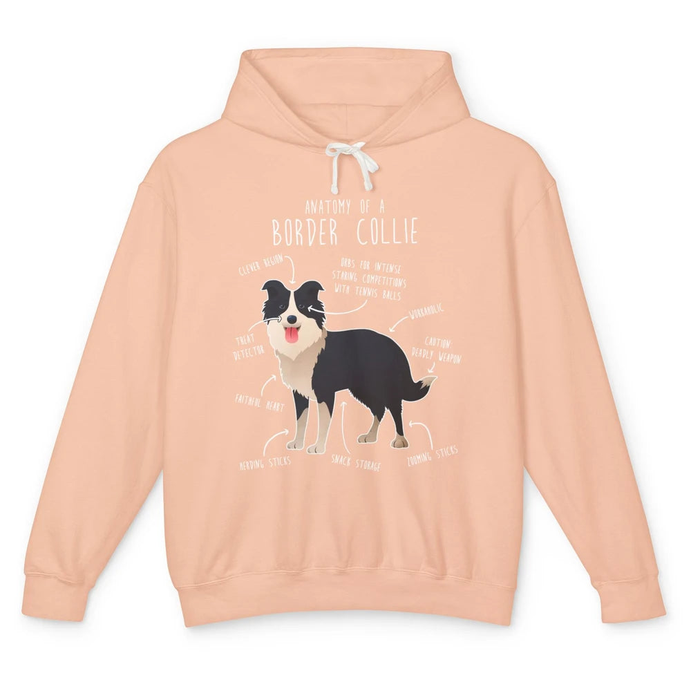 Funny Anatomy Of Border Collie Dog Anatomy Dog Mom Gift Unisex Lightweight Hoodie