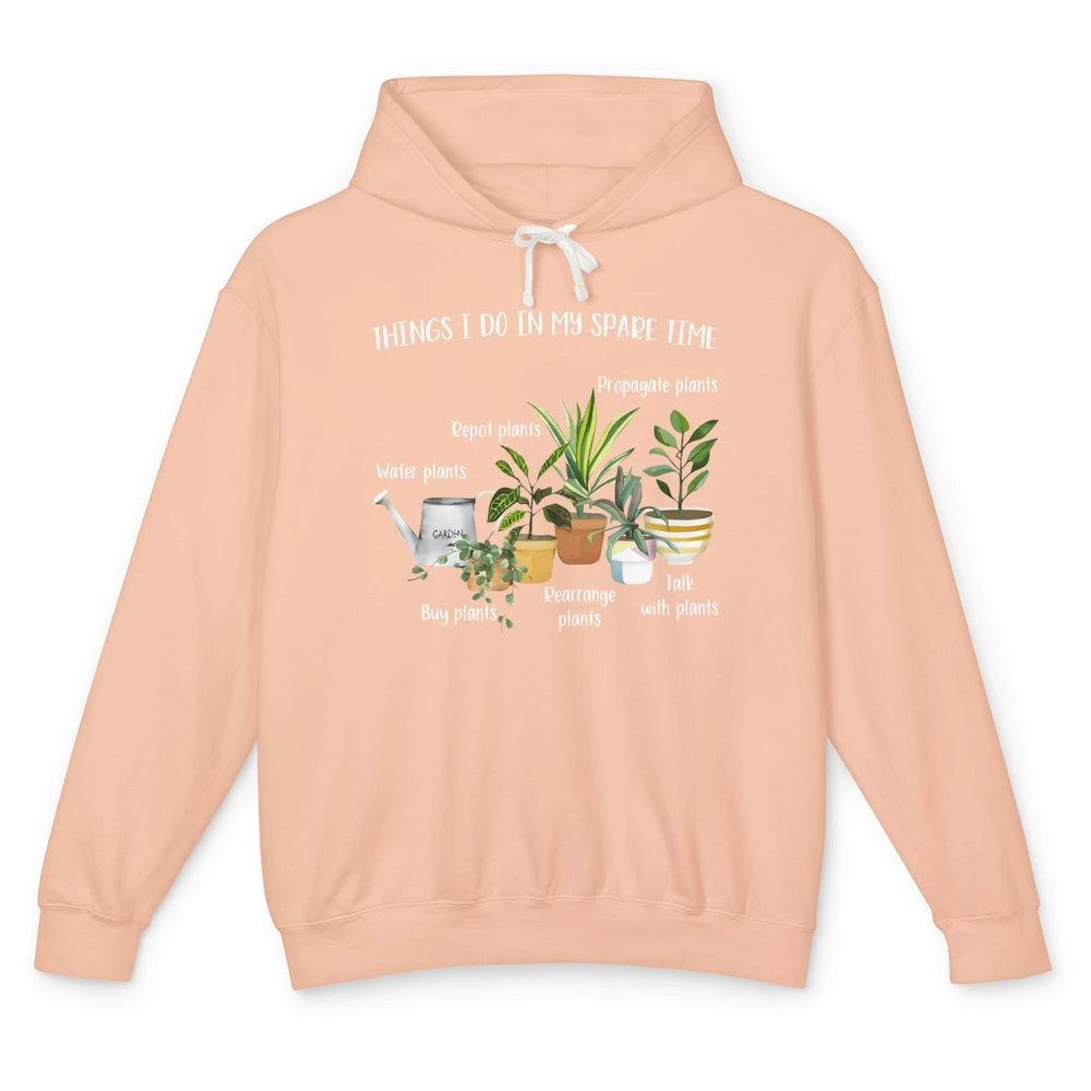 Things I Do In Spare Time Floral Plants Mom Botanical Garden Unisex Lightweight Hoodie