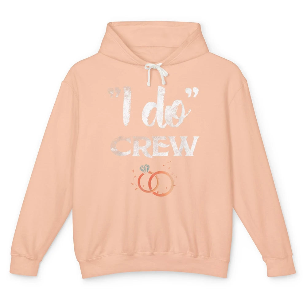 Retro I Do Crew Bride Groom Bachelorette Wedding Married Unisex Lightweight Hoodie