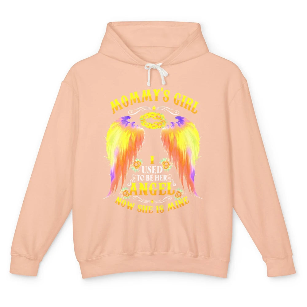 Mommy's Girl I Used To Be Her Angel Now She Is Mine Mom Gift Unisex Lightweight Hoodie