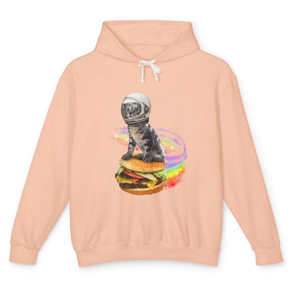 Funny Catronaut Cat Astronaut In Space Hamburger Astrocat Unisex Lightweight Hoodie